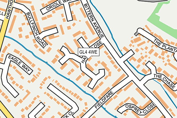 GL4 4WE map - OS OpenMap – Local (Ordnance Survey)