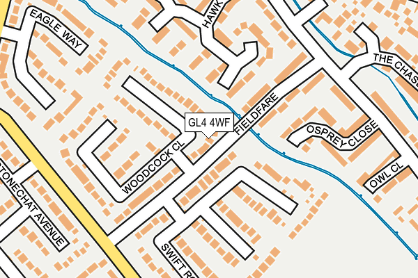GL4 4WF map - OS OpenMap – Local (Ordnance Survey)