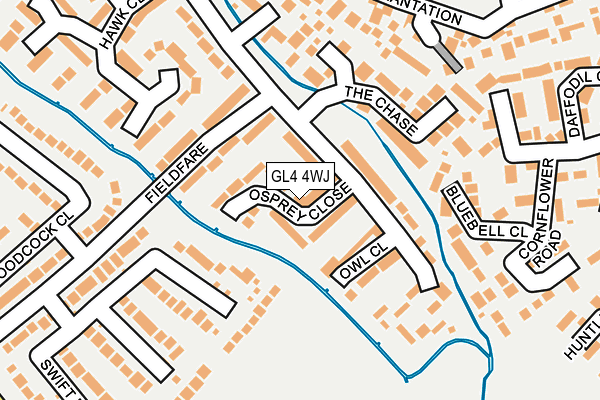 GL4 4WJ map - OS OpenMap – Local (Ordnance Survey)