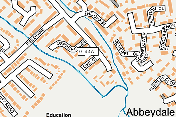 GL4 4WL map - OS OpenMap – Local (Ordnance Survey)