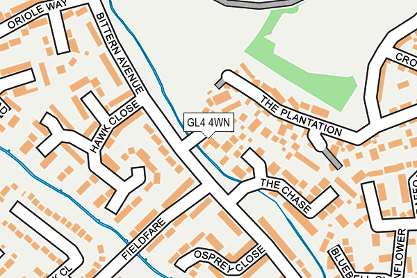 GL4 4WN map - OS OpenMap – Local (Ordnance Survey)