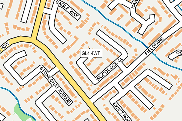 GL4 4WT map - OS OpenMap – Local (Ordnance Survey)
