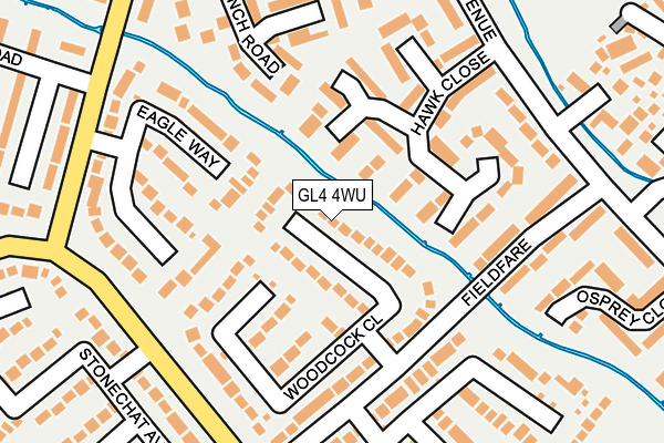 GL4 4WU map - OS OpenMap – Local (Ordnance Survey)