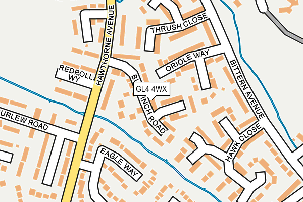 GL4 4WX map - OS OpenMap – Local (Ordnance Survey)