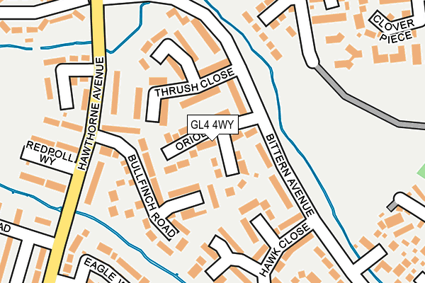 GL4 4WY map - OS OpenMap – Local (Ordnance Survey)