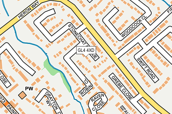 GL4 4XD map - OS OpenMap – Local (Ordnance Survey)