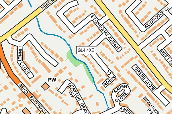 GL4 4XE map - OS OpenMap – Local (Ordnance Survey)