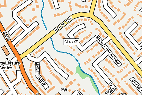 GL4 4XF map - OS OpenMap – Local (Ordnance Survey)