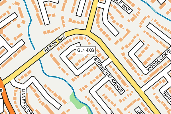 GL4 4XG map - OS OpenMap – Local (Ordnance Survey)