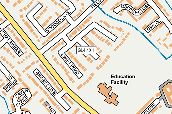 GL4 4XH map - OS OpenMap – Local (Ordnance Survey)