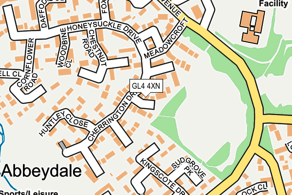 GL4 4XN map - OS OpenMap – Local (Ordnance Survey)