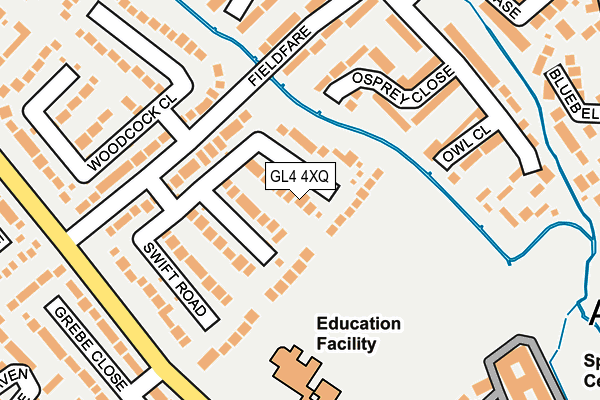 GL4 4XQ map - OS OpenMap – Local (Ordnance Survey)
