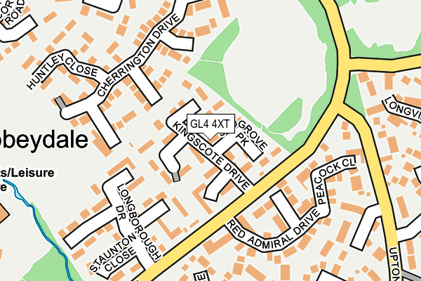GL4 4XT map - OS OpenMap – Local (Ordnance Survey)