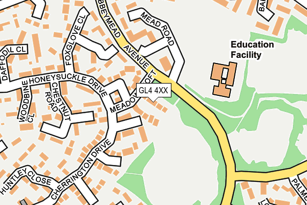 GL4 4XX map - OS OpenMap – Local (Ordnance Survey)