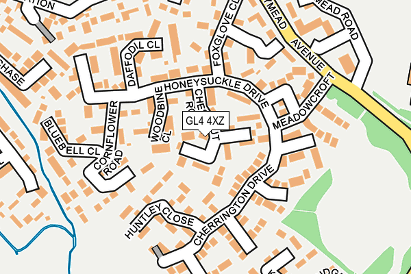 GL4 4XZ map - OS OpenMap – Local (Ordnance Survey)