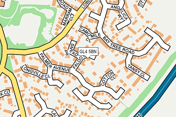 GL4 5BN map - OS OpenMap – Local (Ordnance Survey)