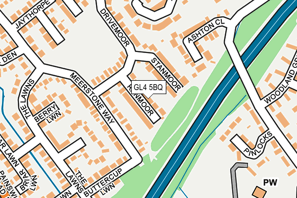 GL4 5BQ map - OS OpenMap – Local (Ordnance Survey)