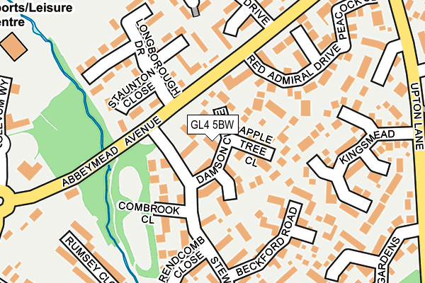 GL4 5BW map - OS OpenMap – Local (Ordnance Survey)