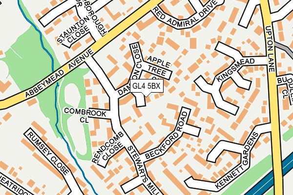GL4 5BX map - OS OpenMap – Local (Ordnance Survey)