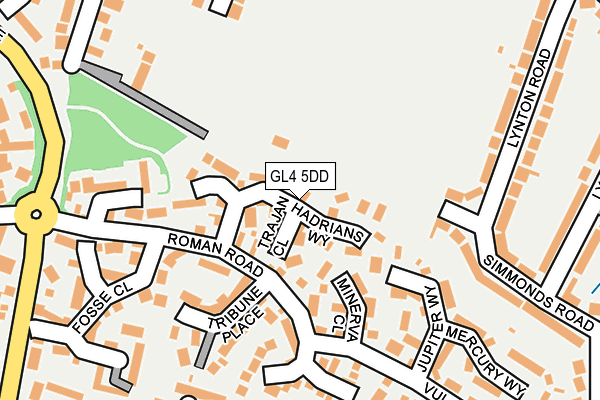 GL4 5DD map - OS OpenMap – Local (Ordnance Survey)