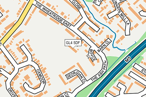 GL4 5DF map - OS OpenMap – Local (Ordnance Survey)