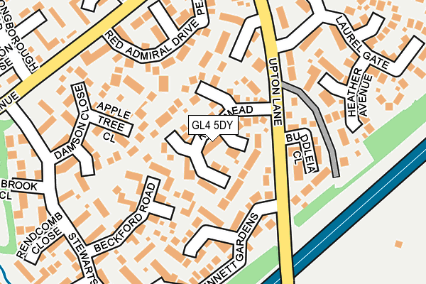 GL4 5DY map - OS OpenMap – Local (Ordnance Survey)
