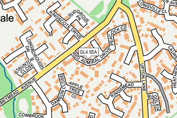 GL4 5EA map - OS OpenMap – Local (Ordnance Survey)