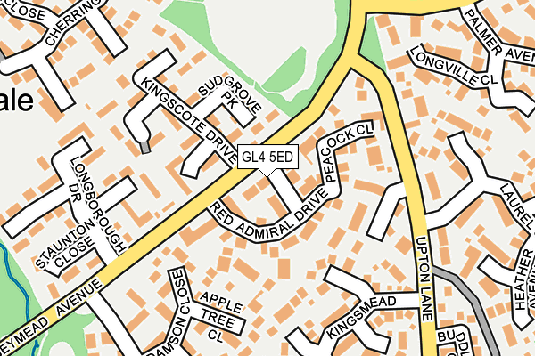 GL4 5ED map - OS OpenMap – Local (Ordnance Survey)