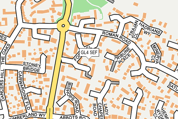 GL4 5EF map - OS OpenMap – Local (Ordnance Survey)