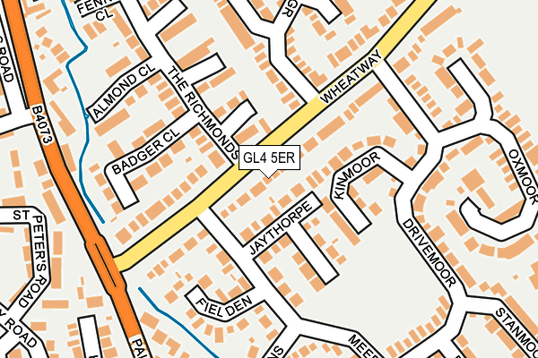 GL4 5ER map - OS OpenMap – Local (Ordnance Survey)