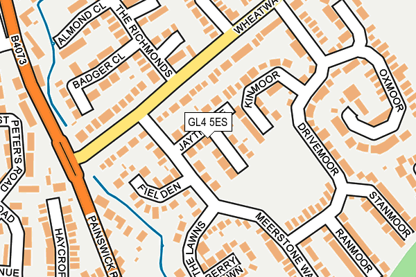 GL4 5ES map - OS OpenMap – Local (Ordnance Survey)