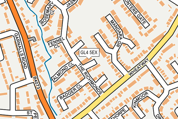 GL4 5EX map - OS OpenMap – Local (Ordnance Survey)