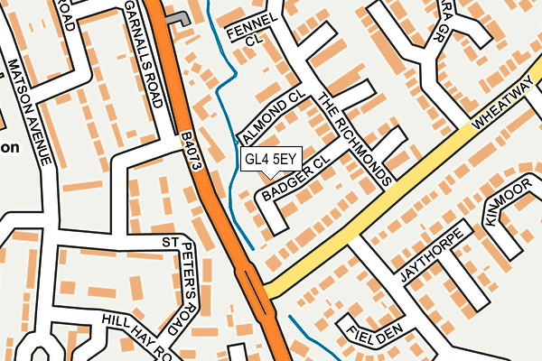 GL4 5EY map - OS OpenMap – Local (Ordnance Survey)