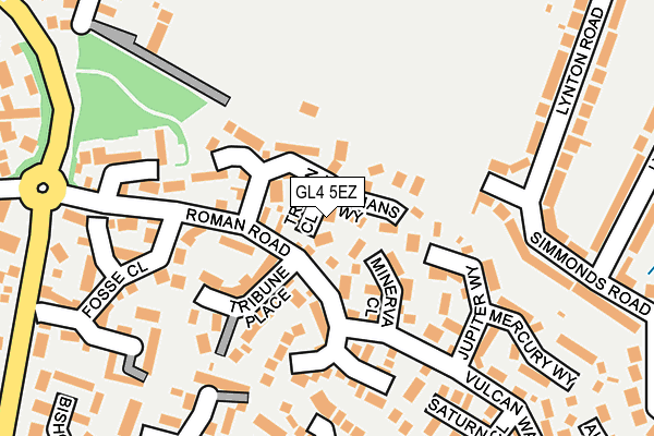 GL4 5EZ map - OS OpenMap – Local (Ordnance Survey)