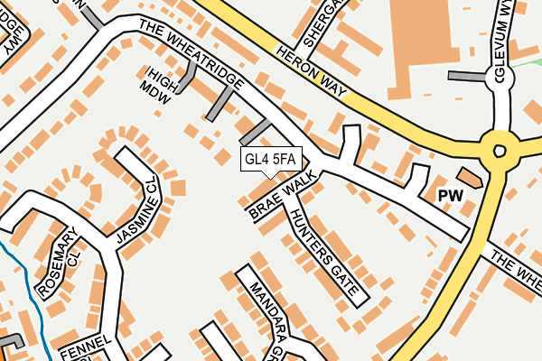 GL4 5FA map - OS OpenMap – Local (Ordnance Survey)