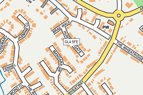 GL4 5FE map - OS OpenMap – Local (Ordnance Survey)
