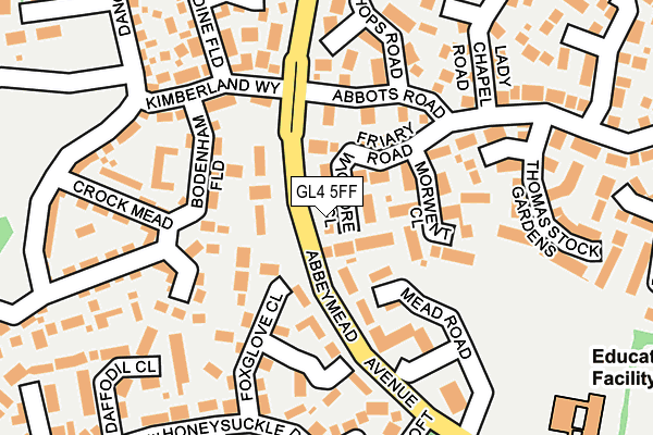 GL4 5FF map - OS OpenMap – Local (Ordnance Survey)