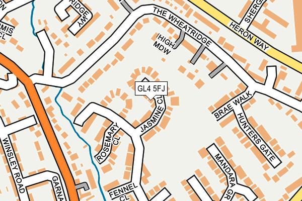 GL4 5FJ map - OS OpenMap – Local (Ordnance Survey)