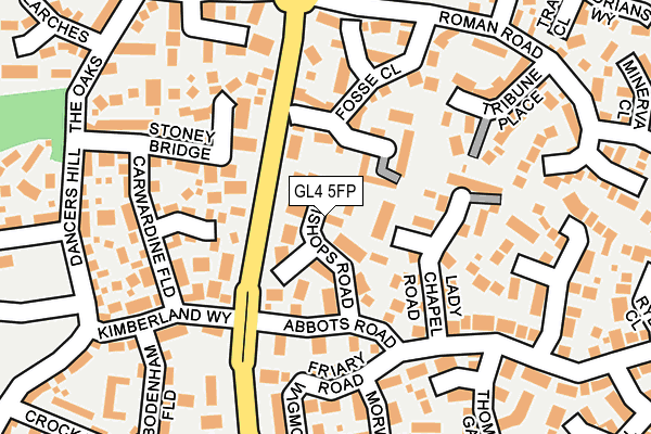 GL4 5FP map - OS OpenMap – Local (Ordnance Survey)