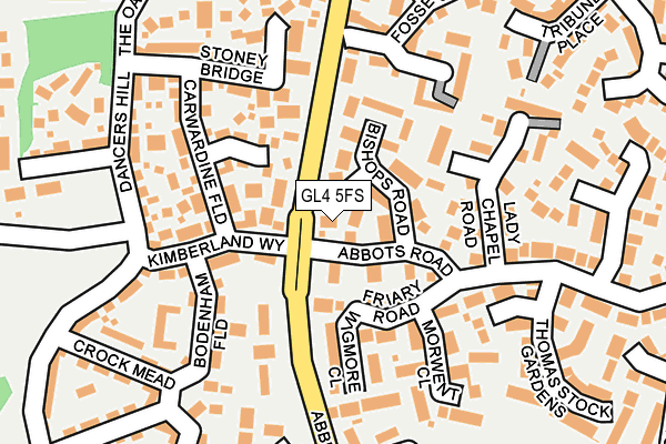 GL4 5FS map - OS OpenMap – Local (Ordnance Survey)