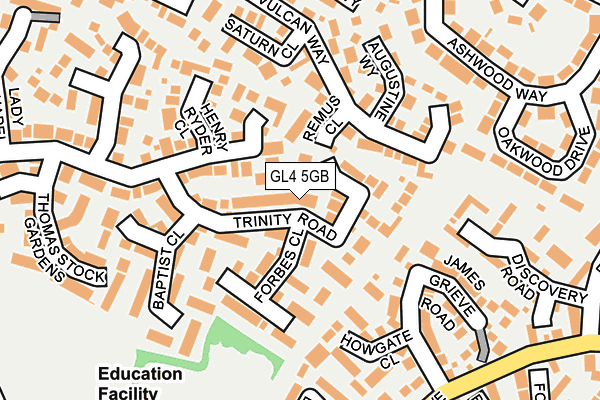 GL4 5GB map - OS OpenMap – Local (Ordnance Survey)