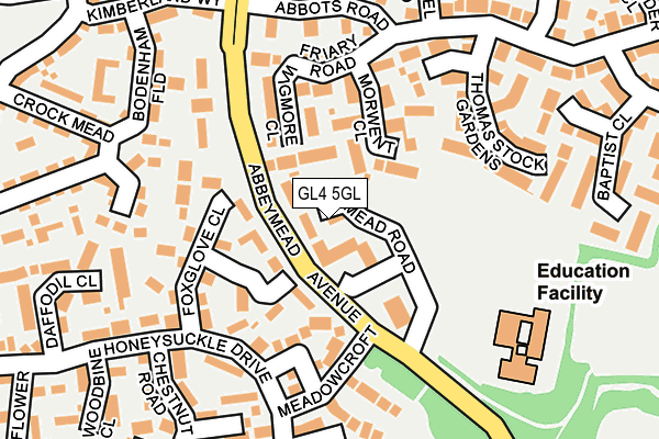 GL4 5GL map - OS OpenMap – Local (Ordnance Survey)