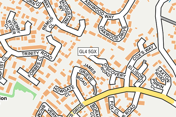 GL4 5GX map - OS OpenMap – Local (Ordnance Survey)