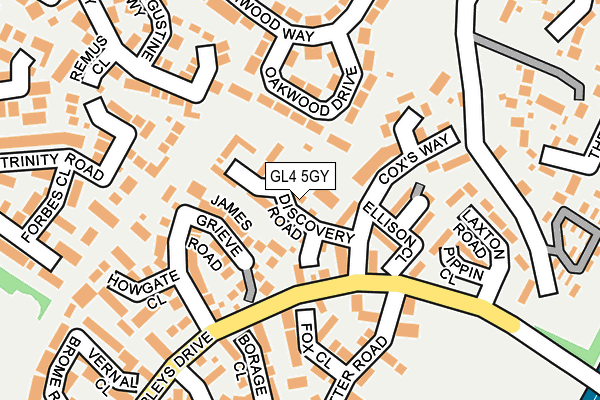 GL4 5GY map - OS OpenMap – Local (Ordnance Survey)