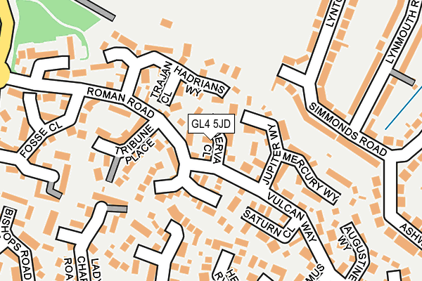 GL4 5JD map - OS OpenMap – Local (Ordnance Survey)
