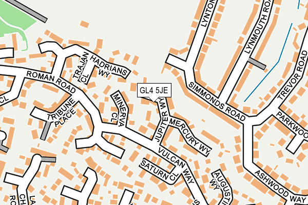 GL4 5JE map - OS OpenMap – Local (Ordnance Survey)