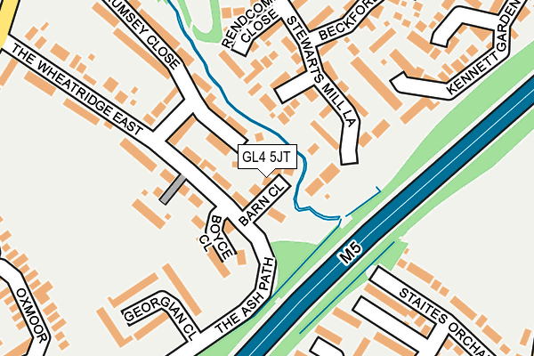 GL4 5JT map - OS OpenMap – Local (Ordnance Survey)