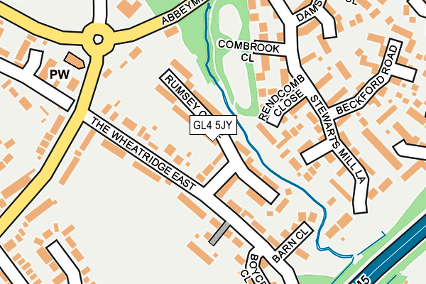 GL4 5JY map - OS OpenMap – Local (Ordnance Survey)