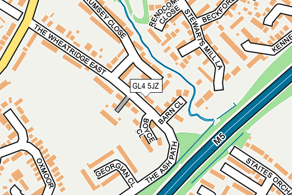 GL4 5JZ map - OS OpenMap – Local (Ordnance Survey)