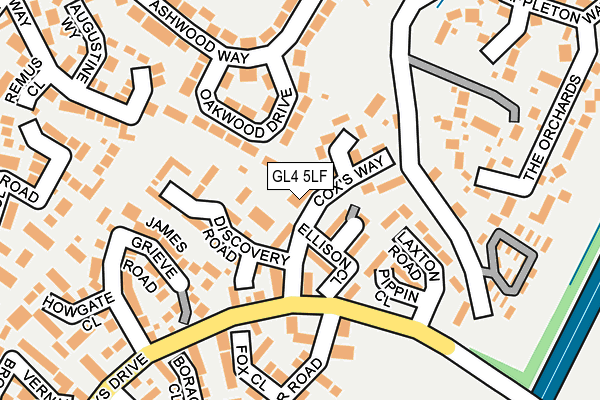 GL4 5LF map - OS OpenMap – Local (Ordnance Survey)